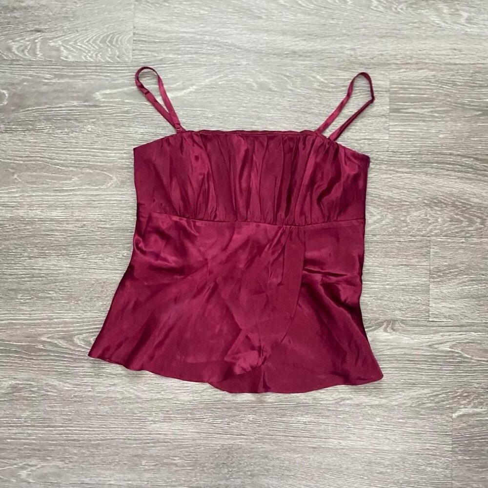 Ann taylor loft burgundy silky top